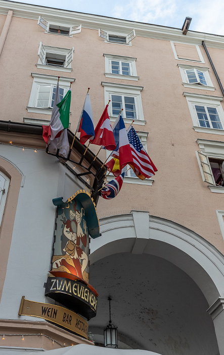 Salzburg Altstadt: Hagenauerplatz - Restaurant Zum Eulenspiegel