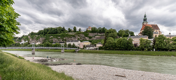 Salzburg Salzach, Müllnersteg, Mönchsberg, Müllner Kirche