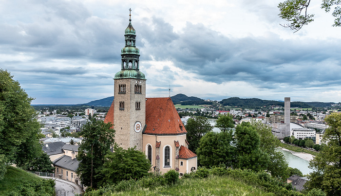 Salzburg Mülln: Müllner Kirche Heizkraftwerk Salzburg Mitte