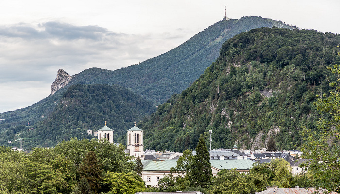 Blick vom Mönchsberg: Gaisberg mit Sender Gaisberg Salzburg