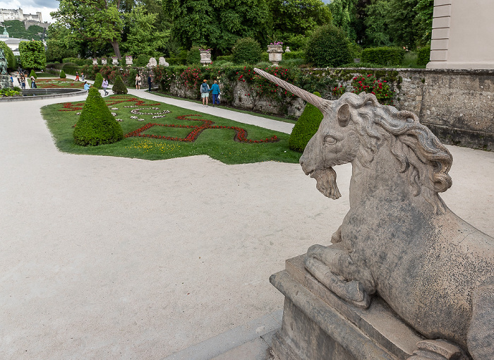 Salzburg Altstadt: Mirabellgarten - Einhorn