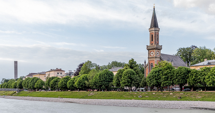 Salzach, Elisabethkai mit Christuskirche Salzburg