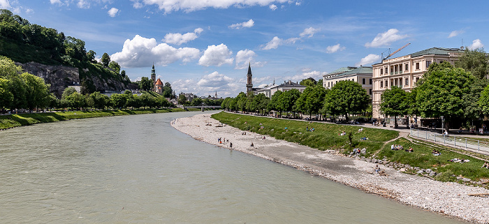 Salzburg Salzach, Altstadt mit dem Elisabethkai Christuskirche Müllner Kirche