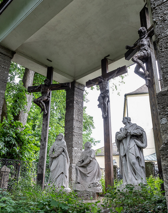 Salzburg Kapuzinerberg: Kreuzigungsgruppe am Kapuzinerberg Kapuzinerkloster