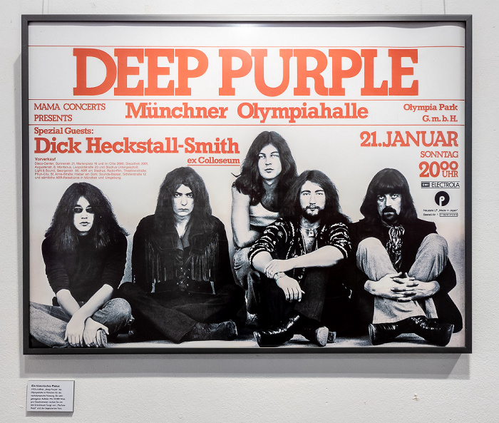 Pasinger Fabrik: 50 Jahre Smoke on the Water von Deep Purple - Plakat zum Konzert in der Olympiahalle 1973 München