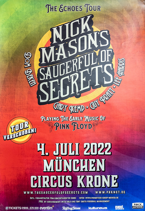 Circus Krone: Nick Mason’s Saucerful of Secrets München