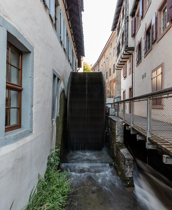Basel St. Alban-Vorstadt: St. Alban-Teich mit Papiermühle