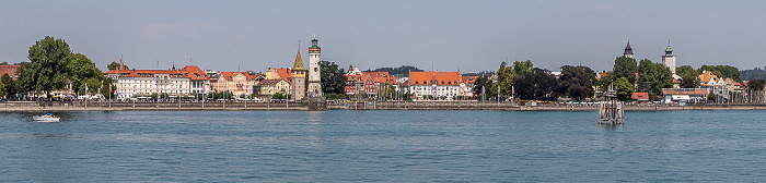 Lindau (Bodensee) Bodensee, Insel Lindau mit BSB Hafen und Altstadt Leuchtturm Lindau Mangturm