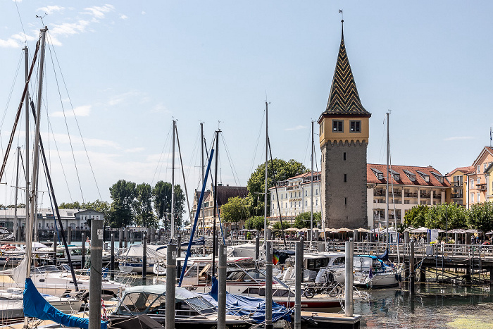 Lindau (Bodensee) BSB Hafen, Altstadt mit dem Mangturm