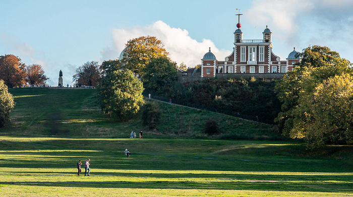 London Greenwich: Greenwich Park, Royal Greenwich Observatory General-James-Wolfe-Statue