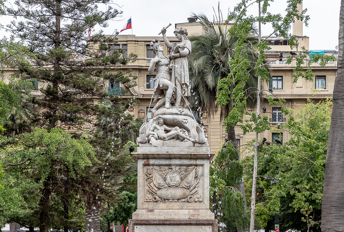 Santiago de Chile Plaza de Armas: Monumento a la Libertad Americana