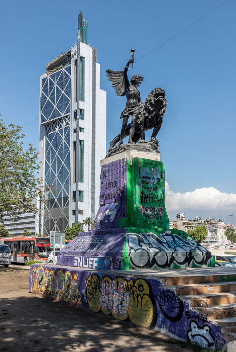Santiago de Chile Providencia: Plaza Baquedano - Monumento al Genio de la Libertad, Torre Telefónica
