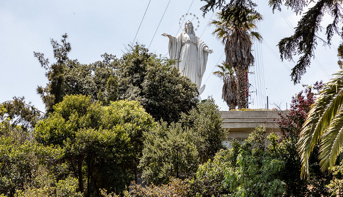 Cerro San Cristóbal (Parque Metropolitano de Santiago): Estatua de la Virgen María Santiago de Chile