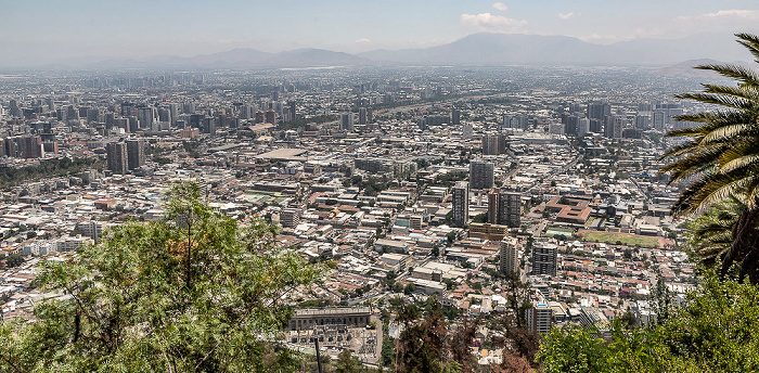 Blick vom Cerro San Cristóbal Santiago de Chile