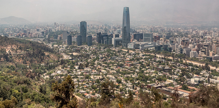 Blick aus der Teleférico de Santiago Santiago de Chile