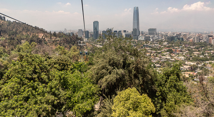 Santiago de Chile Blick aus der Teleférico de Santiago