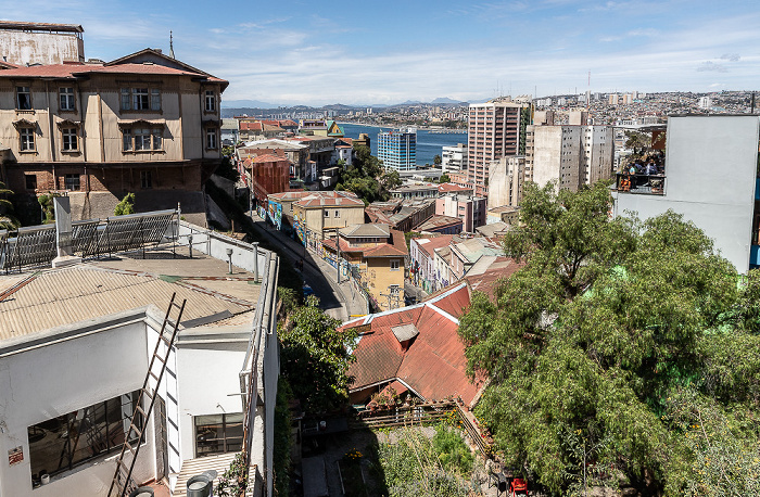 Valparaíso Blick vom Mirador Dimalow: Cerro Concepción
