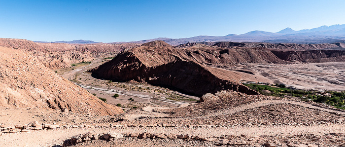 Blick vom Pukará de Quitor: Valle del Río San Pedro de Atacama
