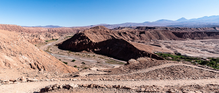 Blick vom Pukará de Quitor: Valle del Río San Pedro de Atacama San Pedro de Atacama