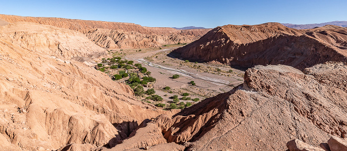Blick vom Pukará de Quitor: Valle del Río San Pedro de Atacama San Pedro de Atacama
