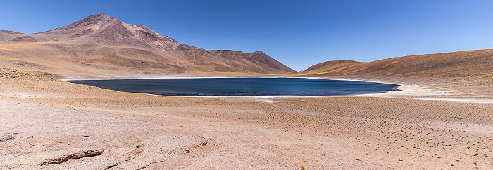 Altiplano: Laguna Miñiques, Volcán Miñiques Reserva nacional los Flamencos