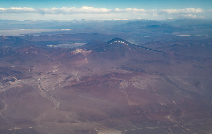 Anden mit dem Volcán Socompa (6051 m) Región de Antofagasta