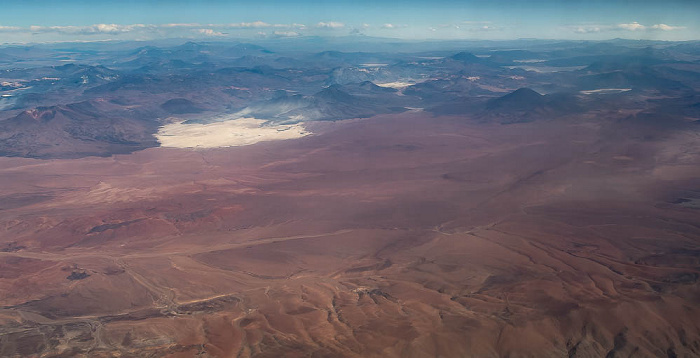 Anden mit dem Salar de Pajonales Región de Antofagasta