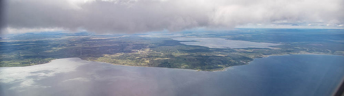 Provincia de Última Esperanza Canal Señoret, Lago Balmaceda (oben) 2022-11-22 Flug SKU421 El Tepual Int'l (PMC/SCTE) - Teniente Julio Gallardo (PNT/SCNT) Luftbild aerial photo