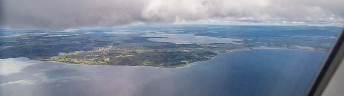 Provincia de Última Esperanza Canal Señoret, Lago Balmaceda (oben) 2022-11-22 Flug SKU421 El Tepual Int'l (PMC/SCTE) - Teniente Julio Gallardo (PNT/SCNT) Luftbild aerial photo