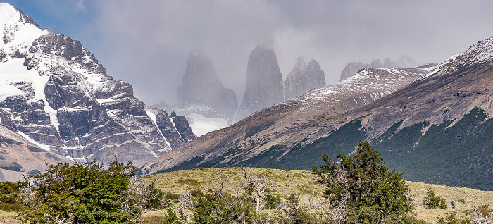 Parque nacional Torres del Paine Cordillera Paine mit den Torres del Paine