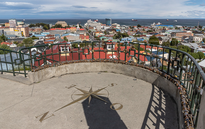 Aussichtspunkt Cerro de la Cruz: Rosa de los Vientos Punta Arenas