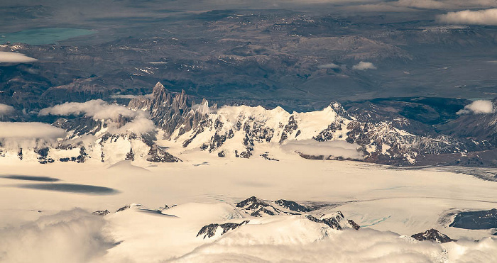 Parque nacional Bernardo O'Higgins (Chile) / Parque nacional Los Glaciares (Argentinien): Campo de hielo patagónico sur, Monte Fitz Roy (Cerro Chaltén) und Cerro Torre Patagonien