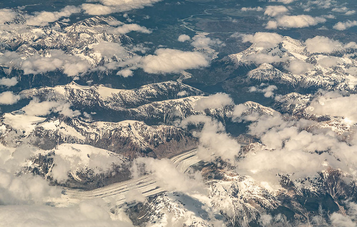 Campo de hielo patagónico norte (unten) Patagonien