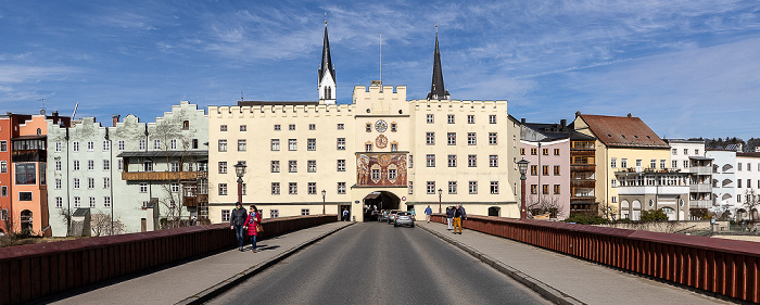 Wasserburg am Inn Altstadt: Rote Brücke, Brucktor Pfarrkirche St. Jakob