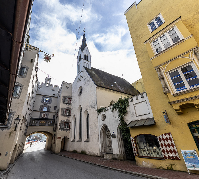Altstadt: Bruckgasse, Brucktor, Spitalkirche Wasserburg am Inn