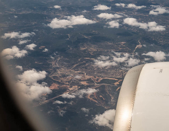 Castilla-La Mancha Peralveche 2023-03-24 Flug IBE3191 München Franz Josef Strauß (MUC/EDDM) - Madrid-Barajas (MAD/LEMD) Campo de Aviación de Peralveche Luftbild aerial photo