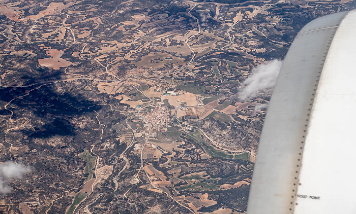 Castilla-La Mancha Solanillos del Extremo 2023-03-24 Flug IBE3191 München Franz Josef Strauß (MUC/EDDM) - Madrid-Barajas (MAD/LEMD) Luftbild aerial photo