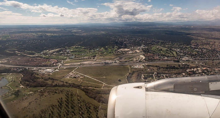 Autovía del Norte A-1, San Sebastián de los Reyes mit dem Circuito del Jarama und dem Real Sociedad Hípica Española Club de Campo Comunidad de Madrid