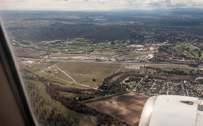 Autovía del Norte A-1, San Sebastián de los Reyes mit dem Circuito del Jarama und dem Real Sociedad Hípica Española Club de Campo Comunidad de Madrid