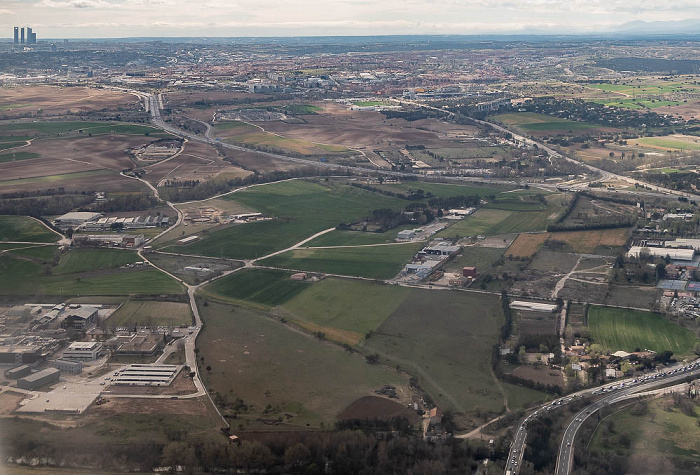 Autovía de Circunvalación a Madrid M-50, Autovía del Norte A-1 (rechts oben) Comunidad de Madrid