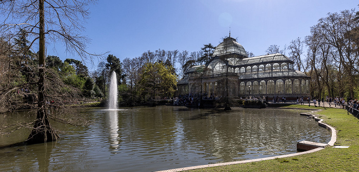 Madrid Parque del Retiro: Estanque del Palacio de Cristal, Palacio de Cristal del Retiro