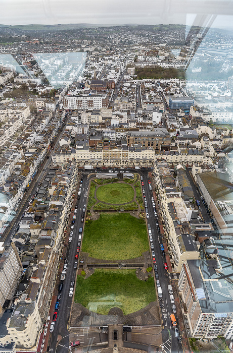 Blick aus dem Brighton i360: Regency Square