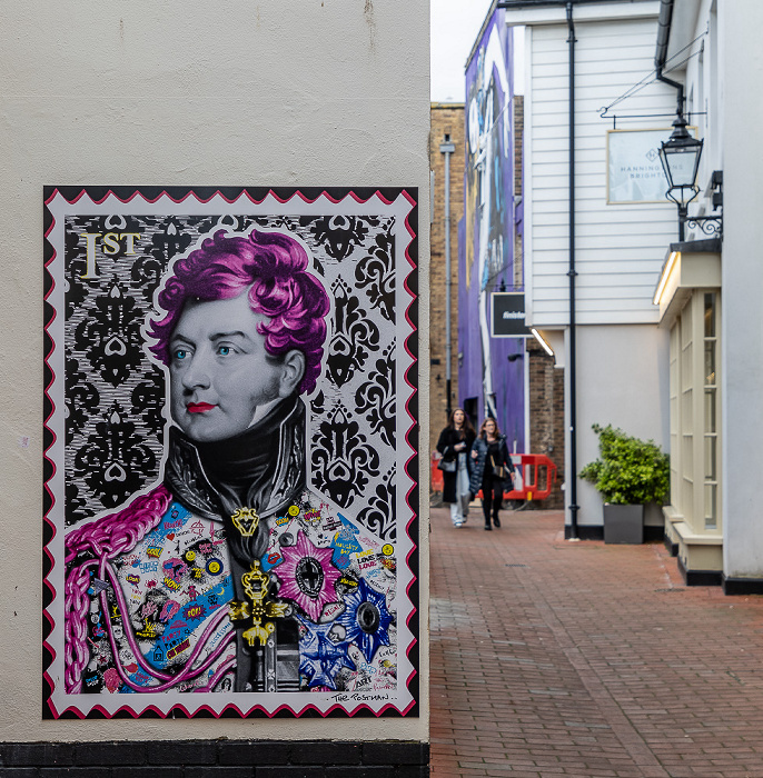 Brighton The Lanes: Hanningtons Lane - Street Art
