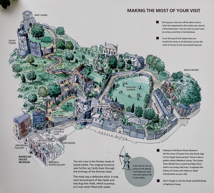 Lewes Castle: Plan