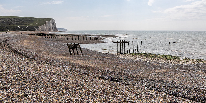 Vanguard Way, Cuckmere Valley, Seven Sisters, Ärmelkanal (English Channel) South Downs National Park