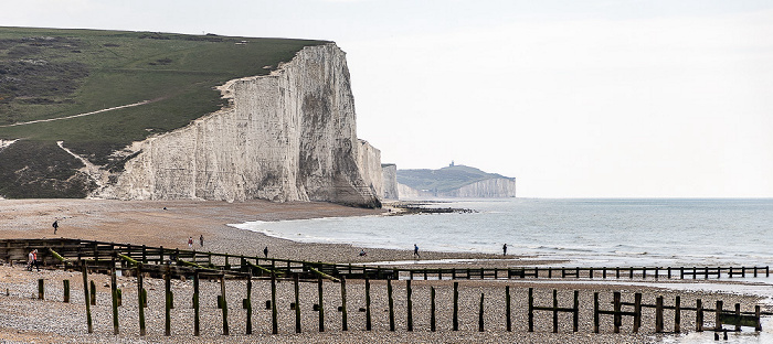 South Downs National Park Vanguard Way, Cuckmere Valley, Seven Sisters, Ärmelkanal (English Channel) Beachy Head Belle Tout Lighthouse