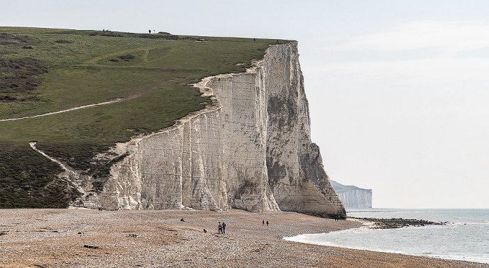 South Downs National Park Vanguard Way, Cuckmere Valley, Seven Sisters, Ärmelkanal (English Channel)