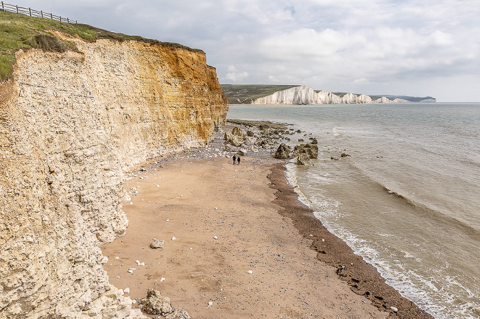 South Downs National Park Hope Gap, Klippen, Seven Sisters, Ärmelkanal (English Channel)