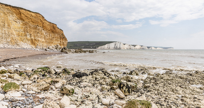 South Downs National Park Hope Gap, Klippen, Seven Sisters, Ärmelkanal (English Channel)