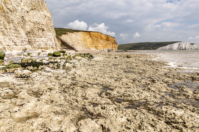 South Downs National Park Hope Gap, Klippen, Seven Sisters, Ärmelkanal (English Channel)